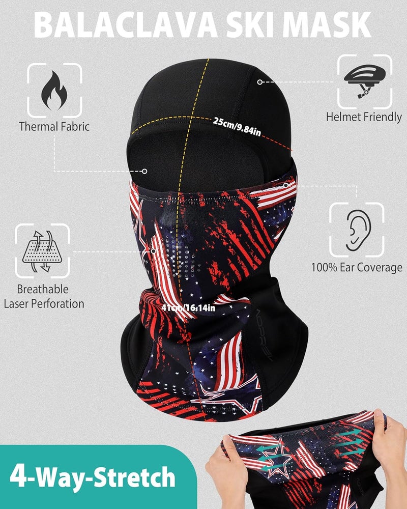 AOPREL Balaclava Ski Mask for Men Winter Face Mask Breathable & Thermal Winter Balaclava Women for Cold Weather Outdoor - Image 4